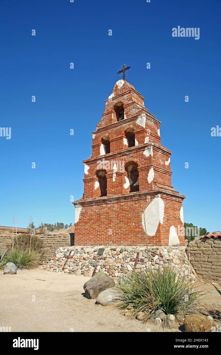 Mission San Miguel Arcangel along 101 freeway in California Stock Photo