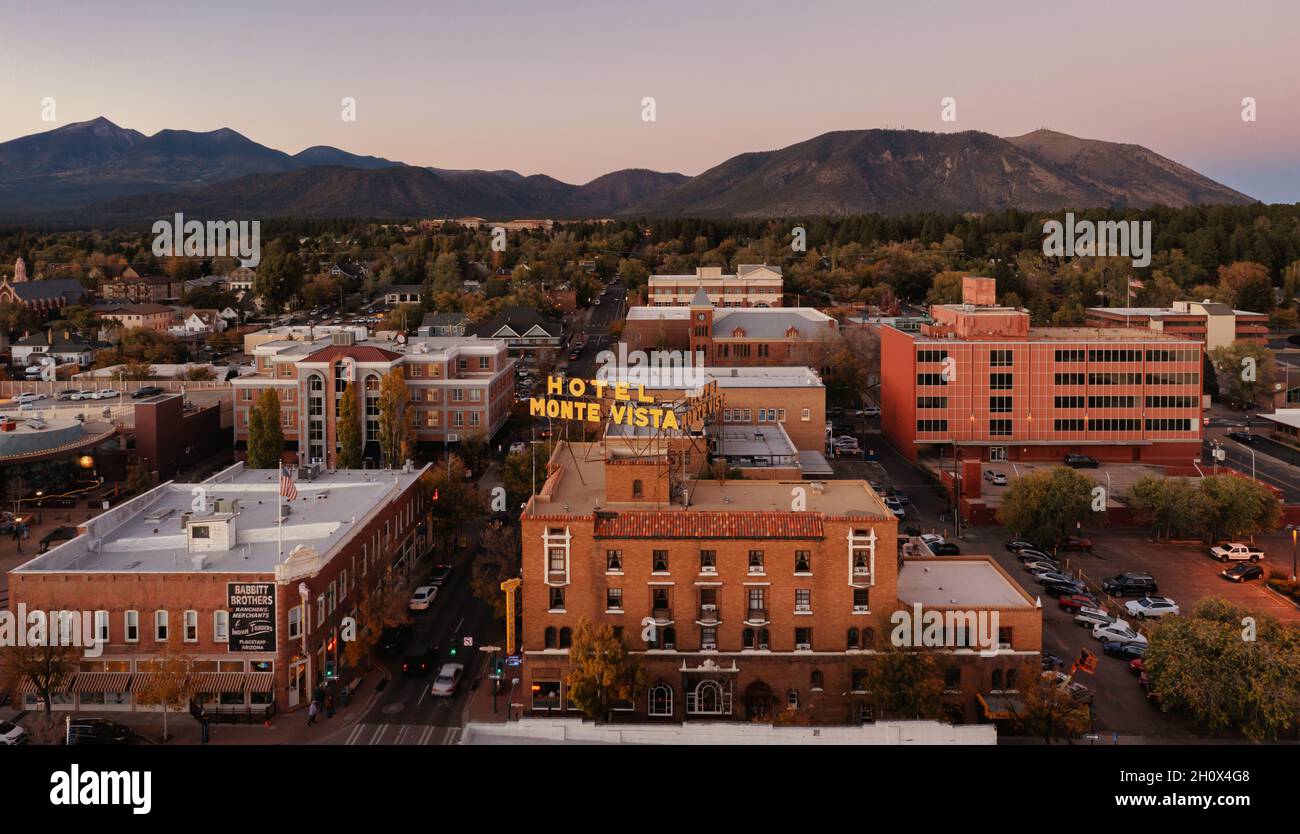Hotel monte vista in historic downtown flagstaff stock photo alamy