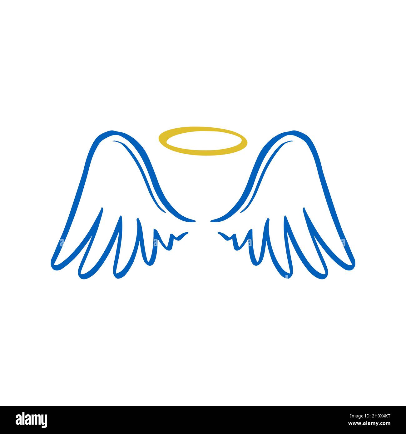 Angel Wings With Halo Drawings