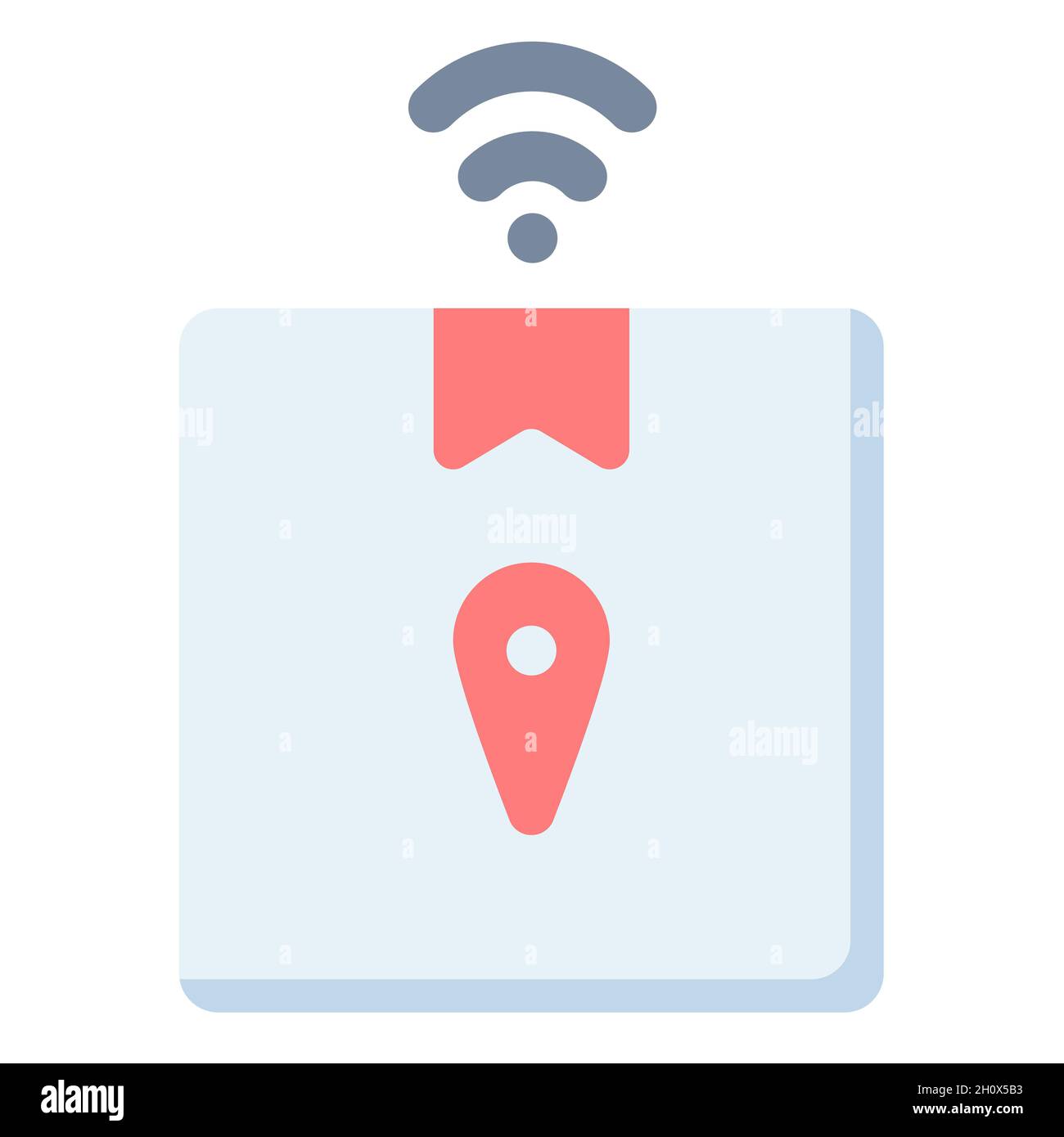 smart package delivery box single isolated icon with flat style vector ...