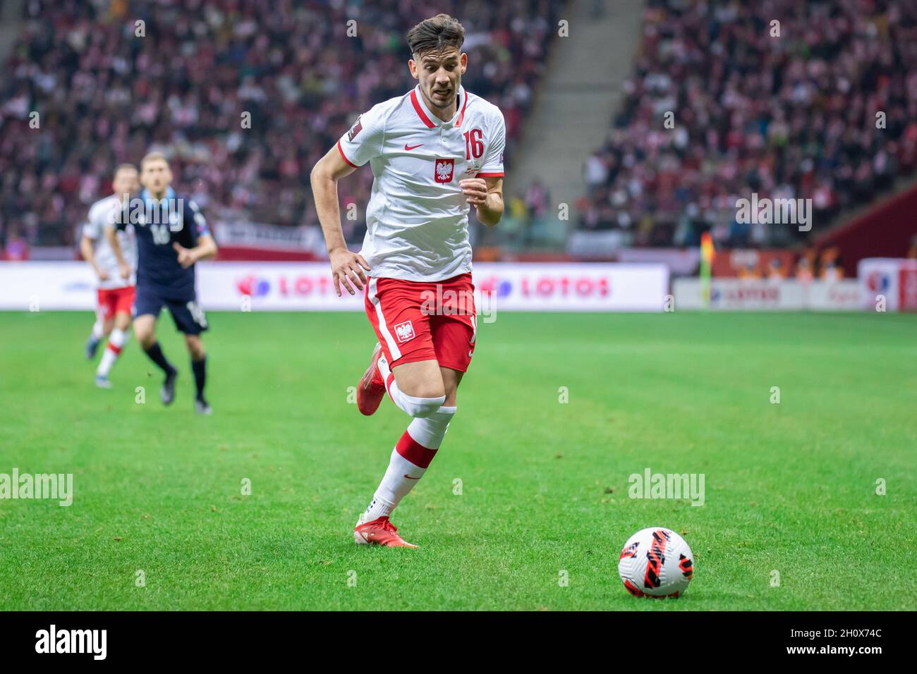 Jakub Moder of Poland seen in action during the FIFA World Cup 2022 ...