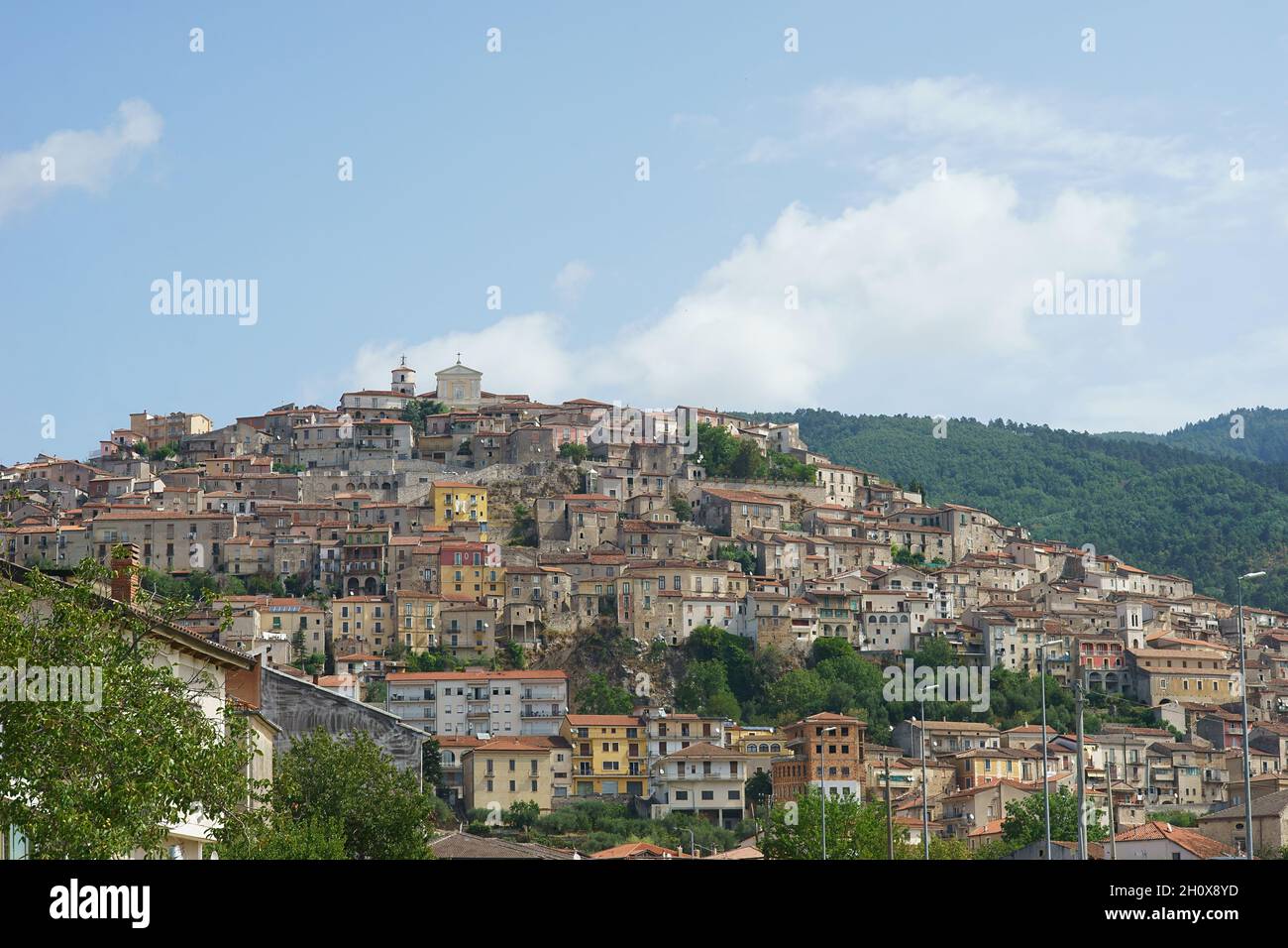 City of Padula in the province of Salerno in Campania, Italy Stock Photo