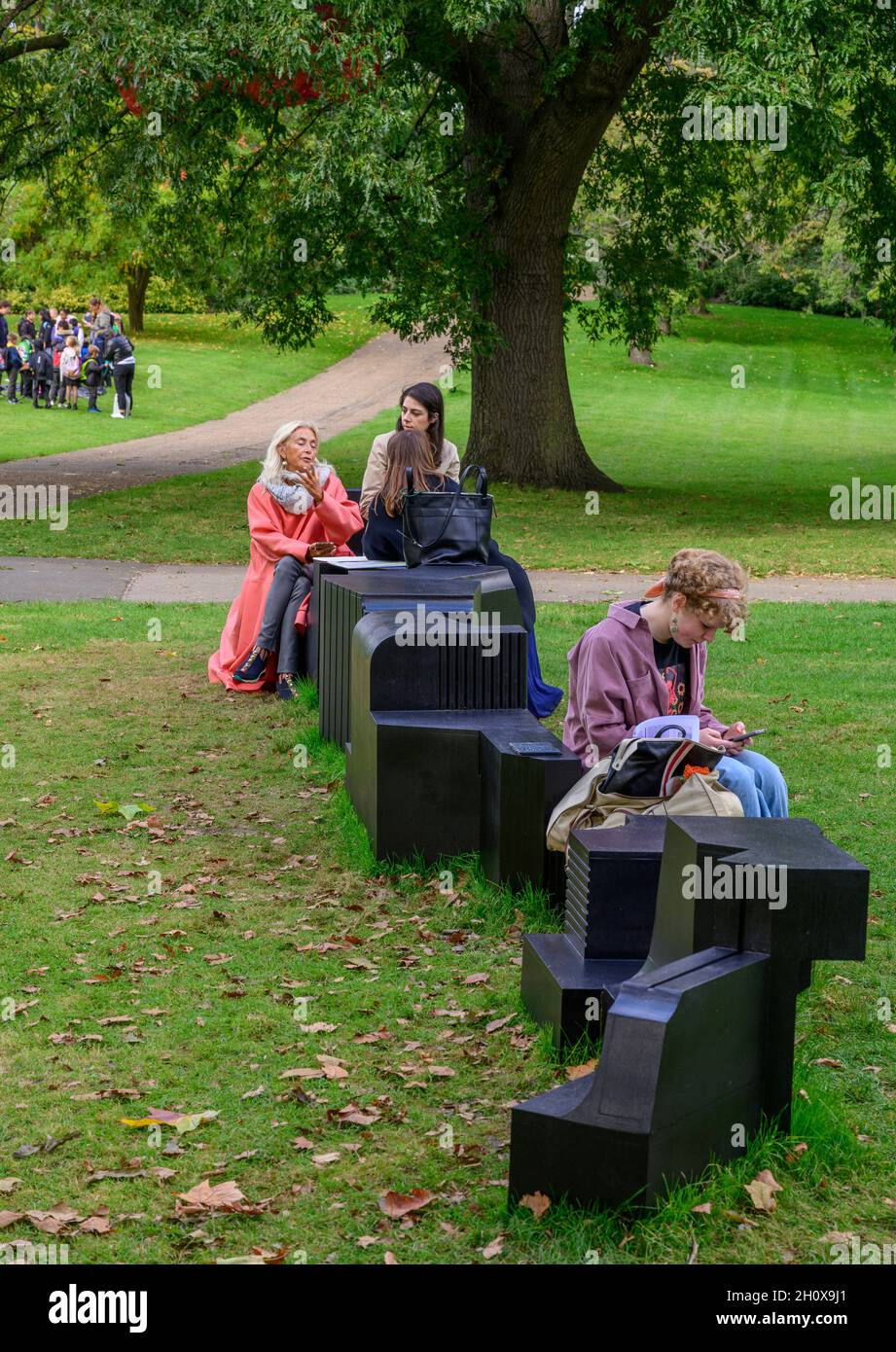 Frieze London 2021 Sculpture trail in The Regents Park. Image: Sumayya Vally, Counterspace, Serpentine Pavilion Fragment. Credit: Malcolm Park/Alamy Stock Photo