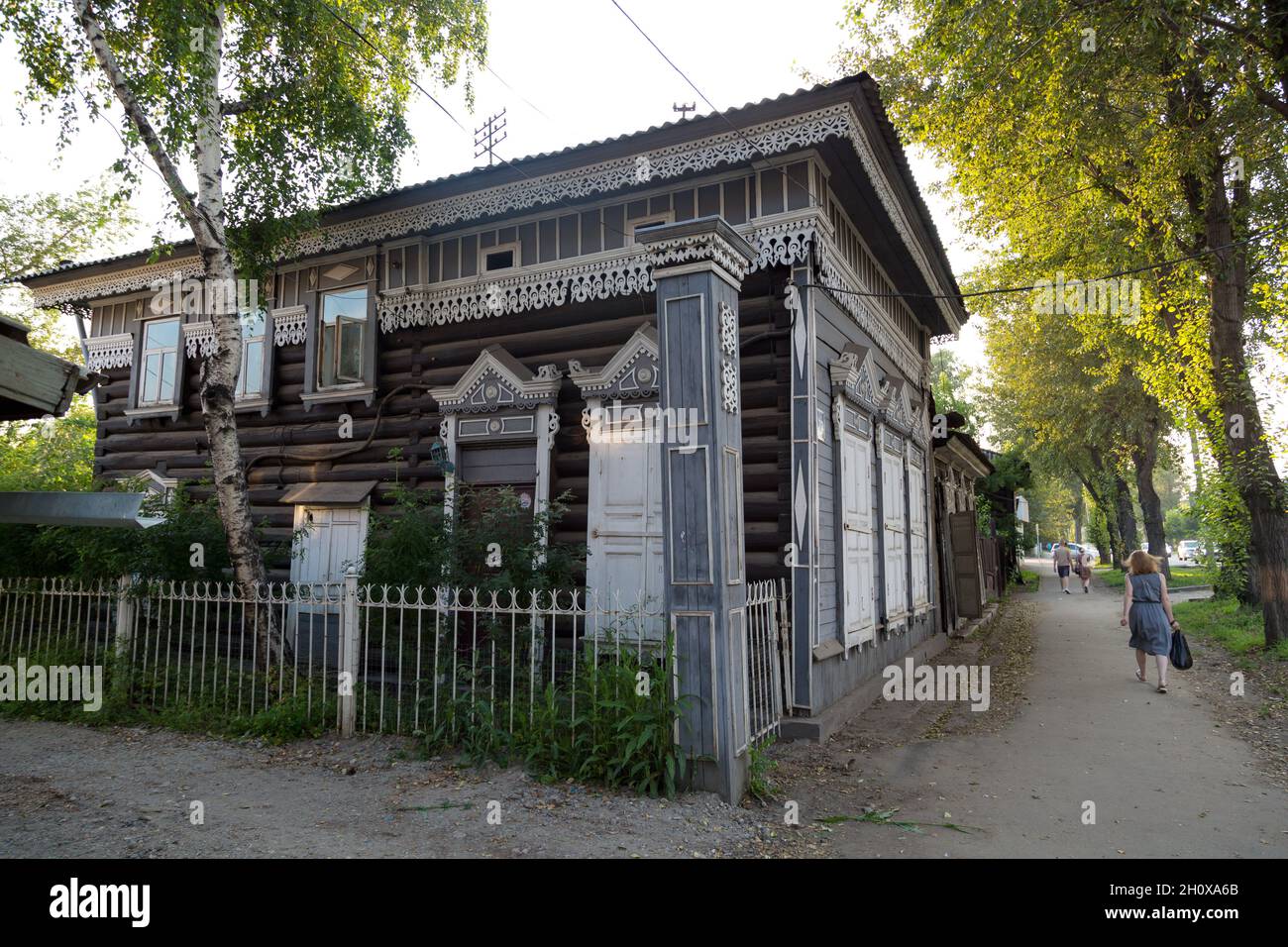 Irkutsk, Russia - July 26, 2021 old abandoned house not suitable for living. Stock Photo