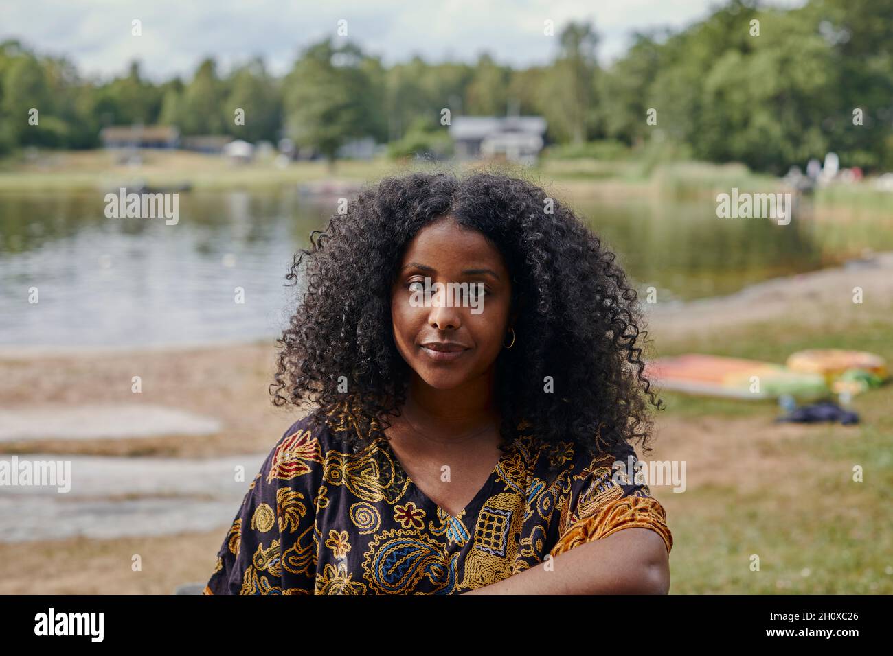 Portrait of young beautiful woman Stock Photo