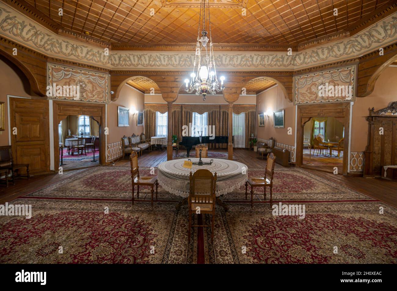 Plovdiv, Bulgaria. Interior of Balabanov House. One of the most beautiful old Bulgarian houses. Stock Photo