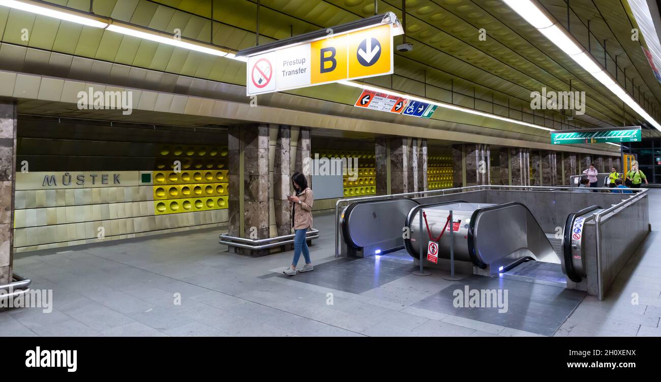 Mustek metro station prague czech hires stock photography and images