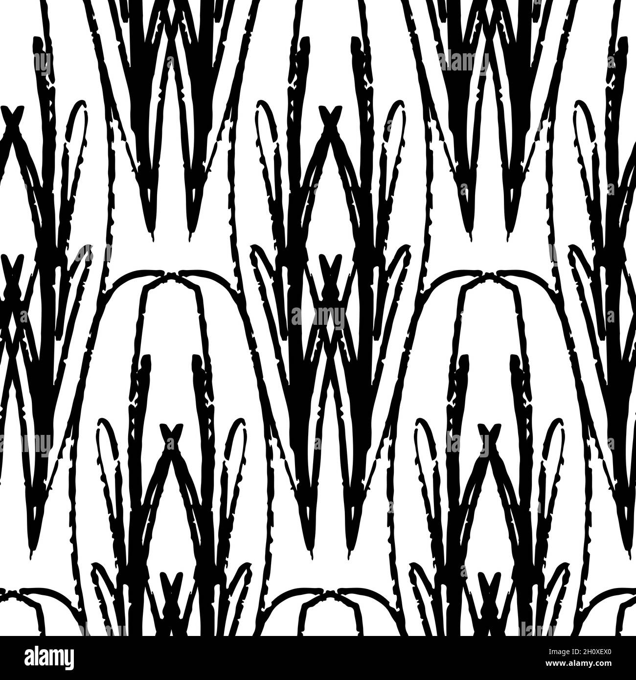 Seamless pattern abstract black and white pattern with organic shape ...
