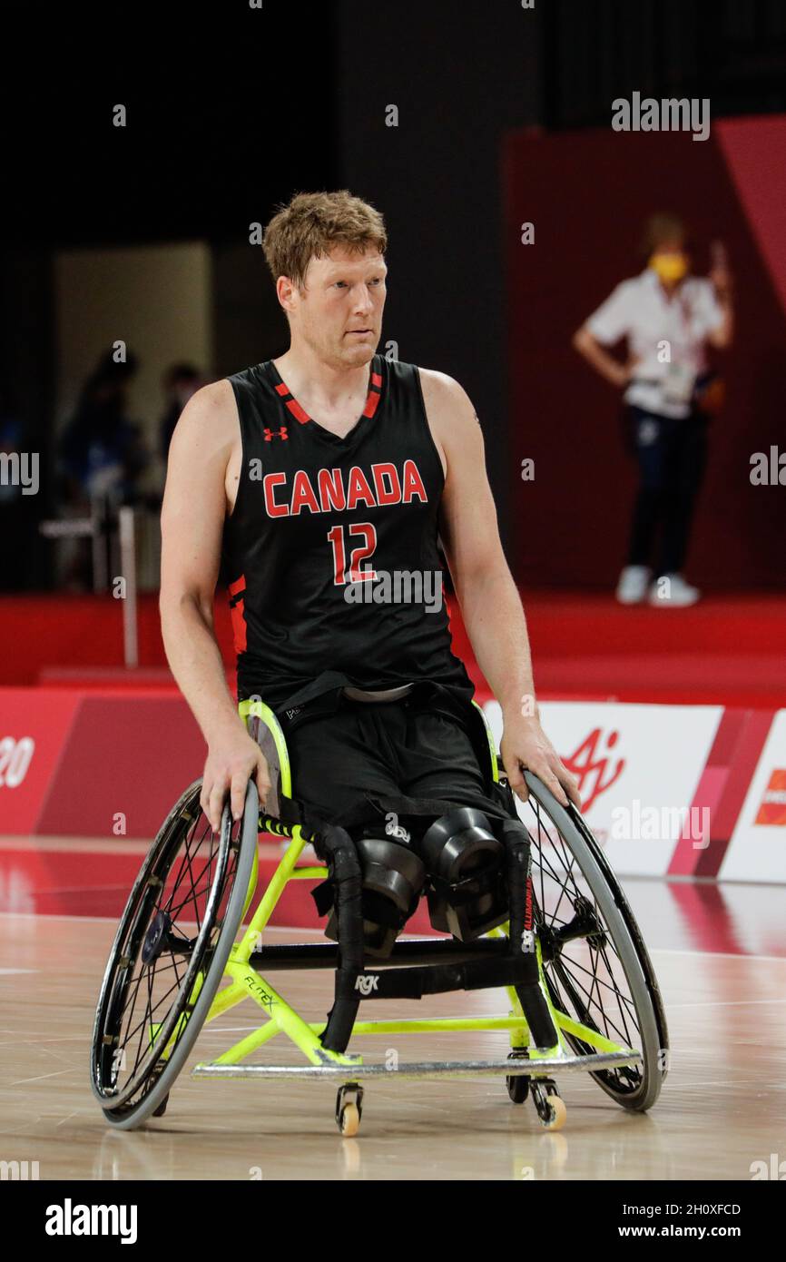 Tokyo, Japan, August 30th 2021, Tokyo 2020 Paralympic games, Men's wheelchair basketball. Canada VS Colombia. ANDERSON Patrick Stock Photo