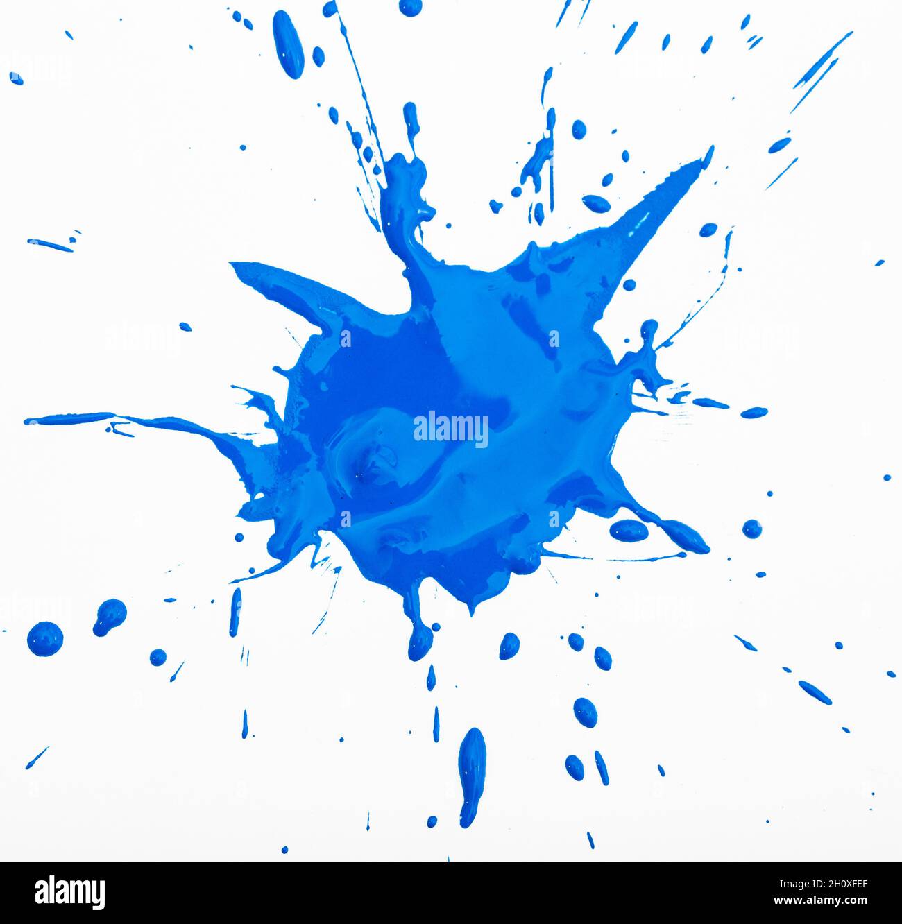 Blue paint spot isolated on white Stock Photo Alamy