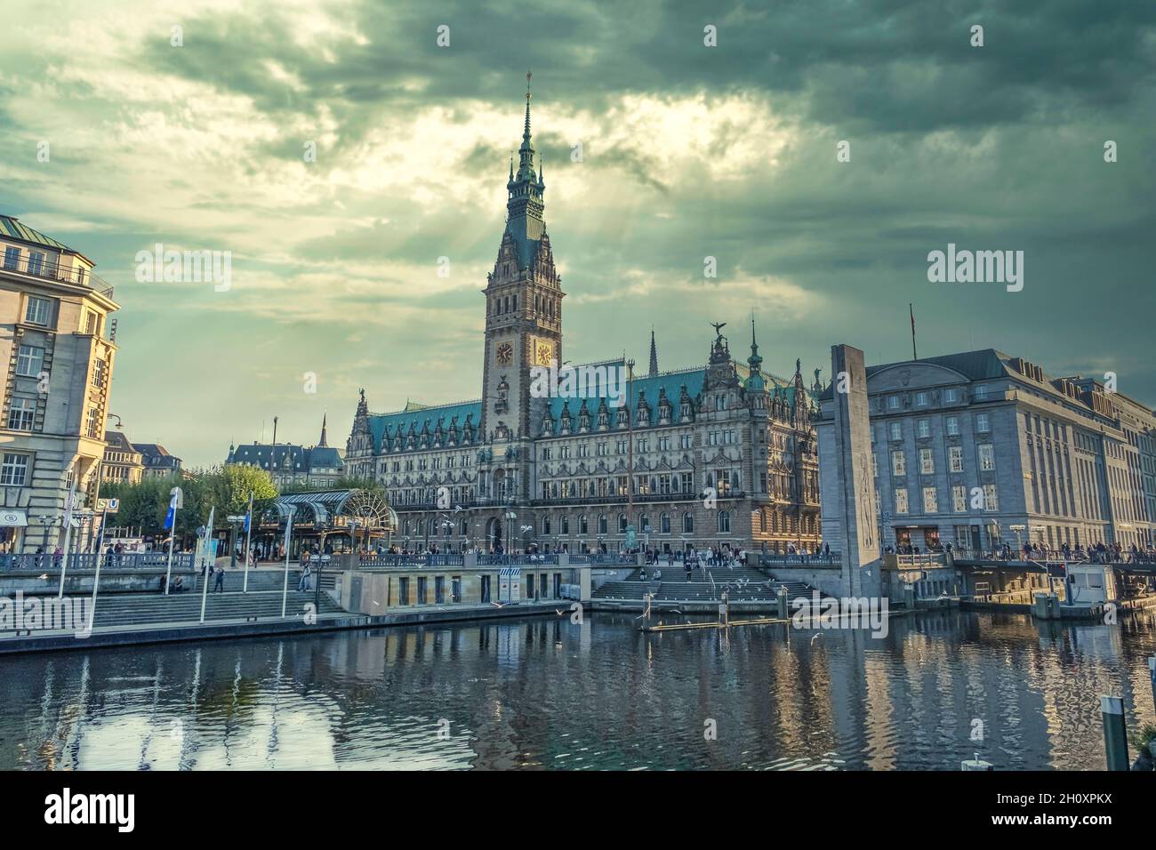 Old city town Hall in Hamburg, Germany Stock Photo