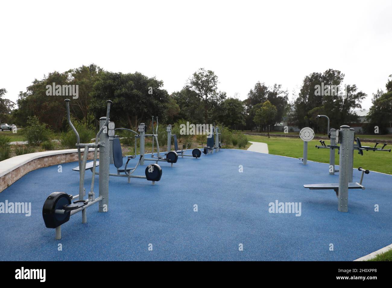 Outdoor gym equipment in Richard Murden Reserve, Haberfield, Sydney