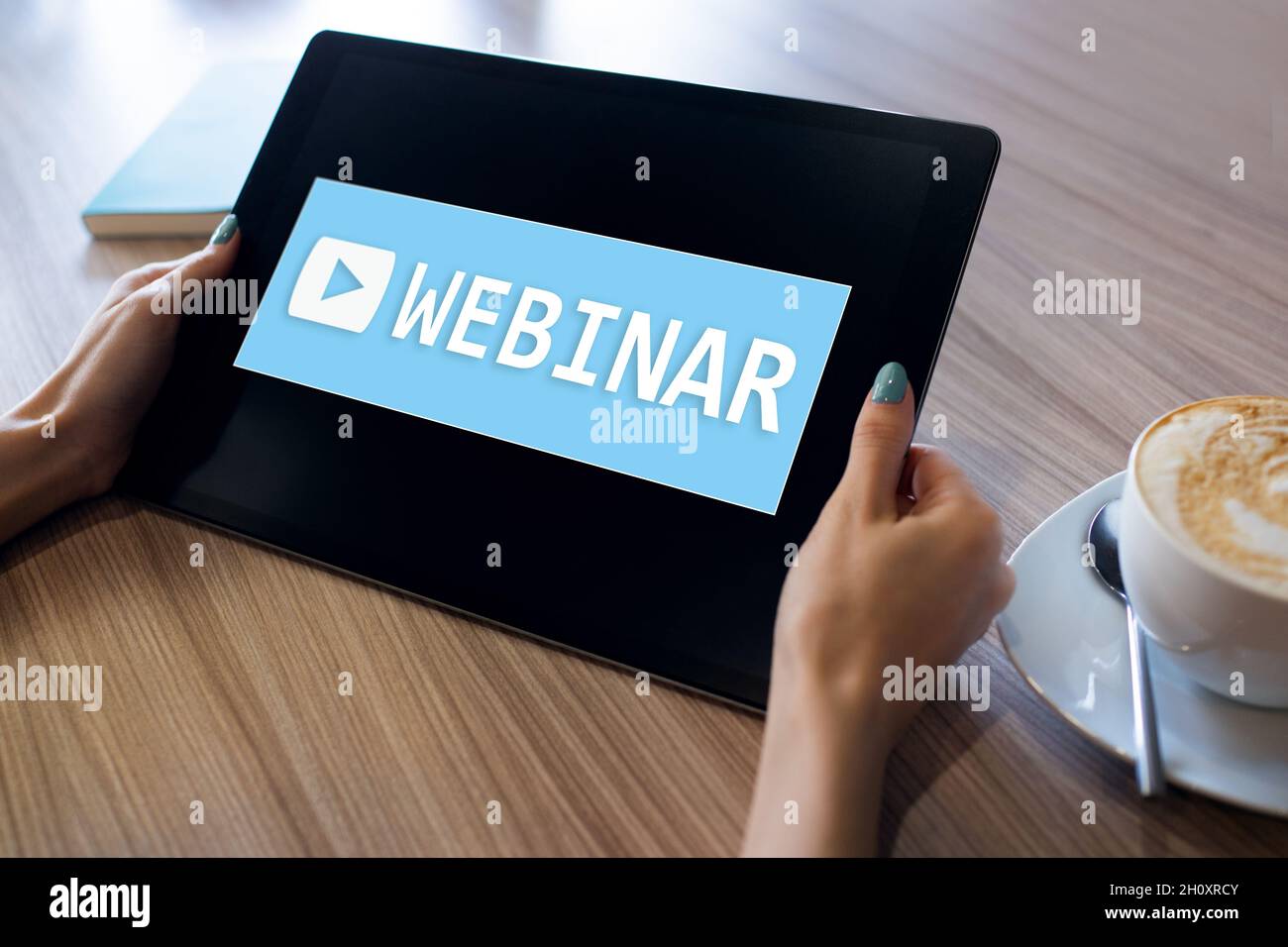 Webinar, E-learning, online education concept on screen Stock Photo - Alamy