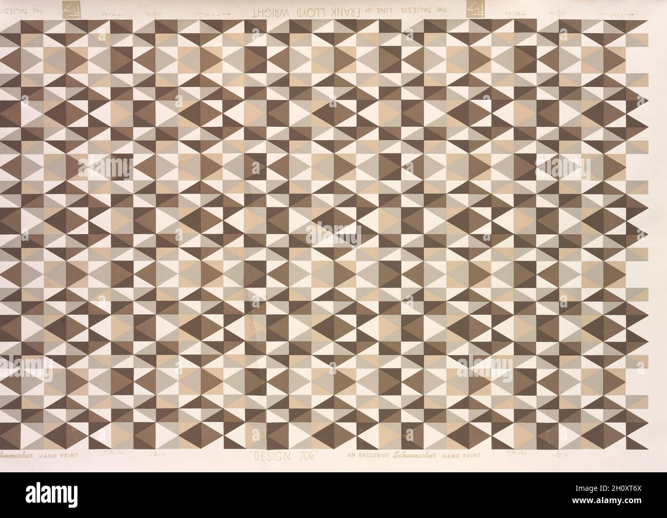 Design 706, before 1959. Frank Lloyd Wright (American, 1867-1959