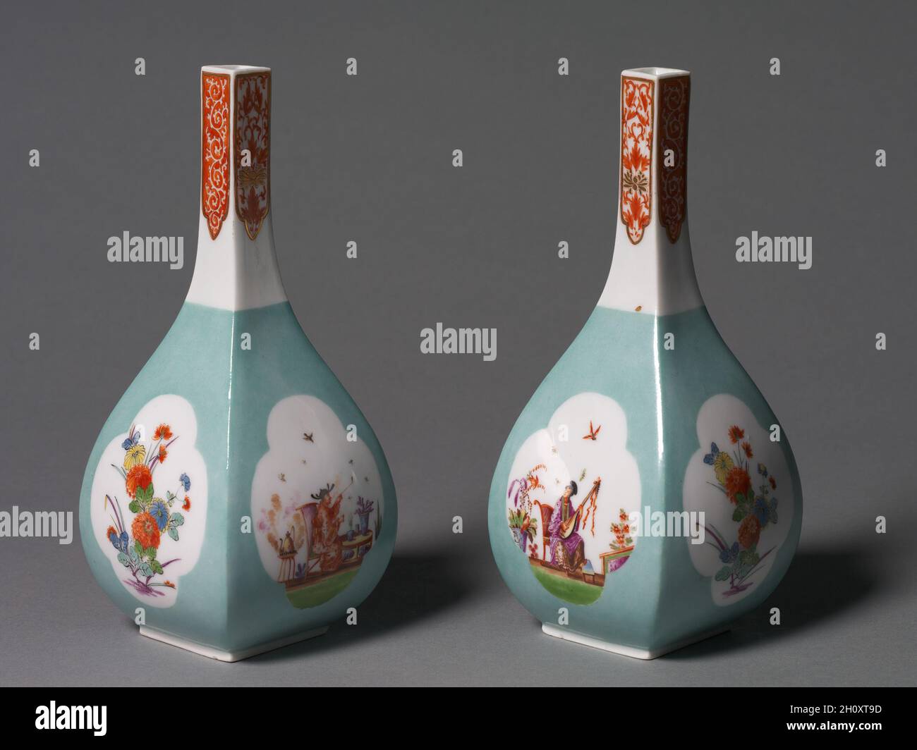 Saki Bottles, c. 1730. Meissen Porcelain Factory (German