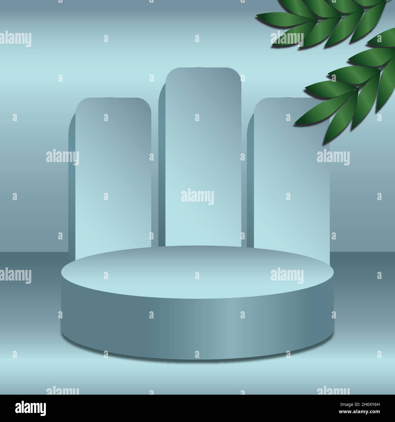 Light blue spacious studio, web banner template for advertising ...