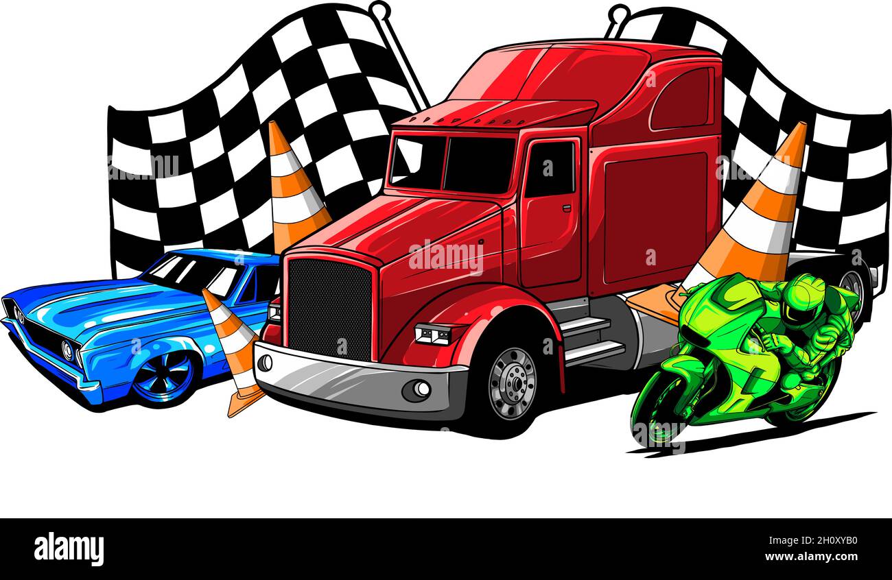 vector illustration of Cartoon vehicles transport design Stock Vector ...