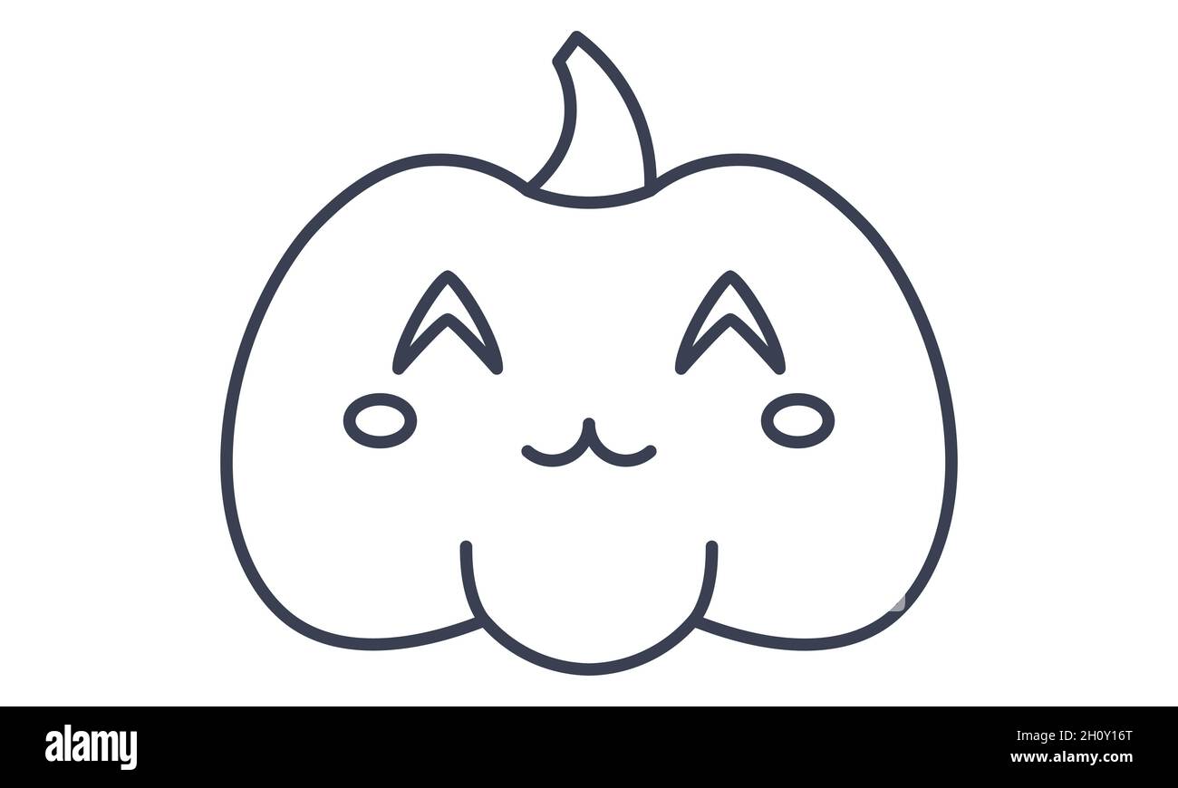 Cartoon pumpkin emoji hires stock photography and images Alamy