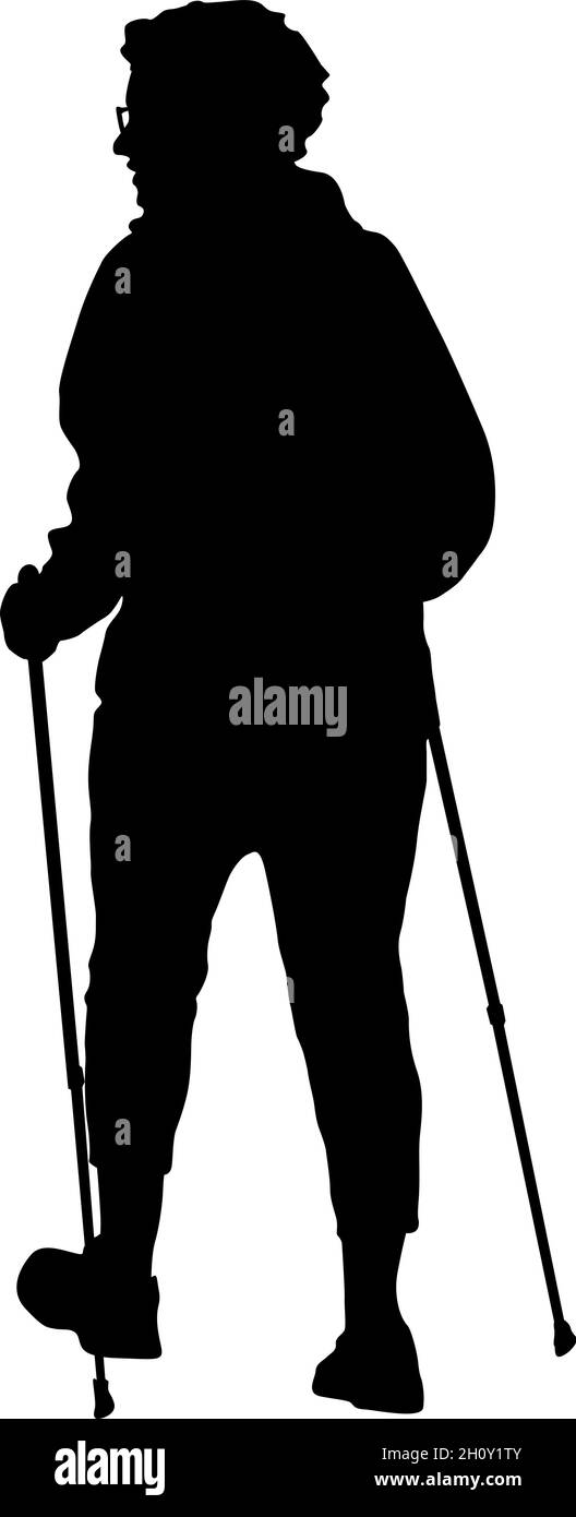Silhouette of disabled people on a white background Stock Vector Image ...