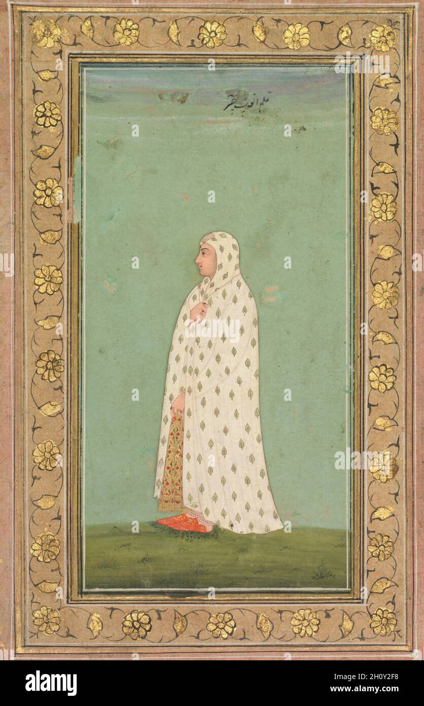 Portrait Of A Woman C 1675 1700 Northwestern India Rajasthan Rajput Kingdom Of Bikaner Opaque Watercolor And Gold On Paper Image 16 2 X 8 3 Cm 6 3 8 X 3 1 4 In Paper 41 6
