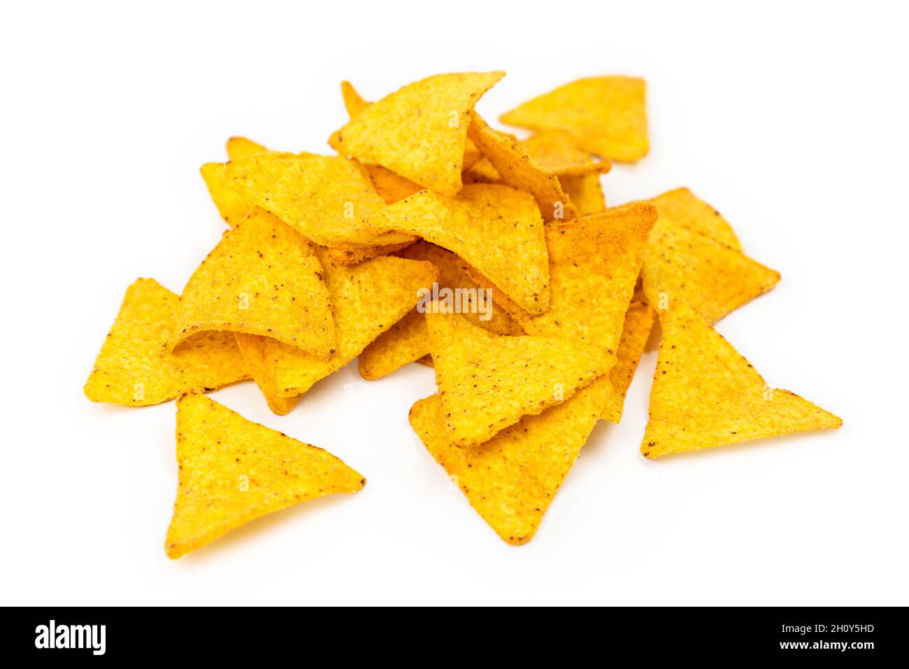 Nacho corn chips. Yellow corn flour chips Stock Photo Alamy