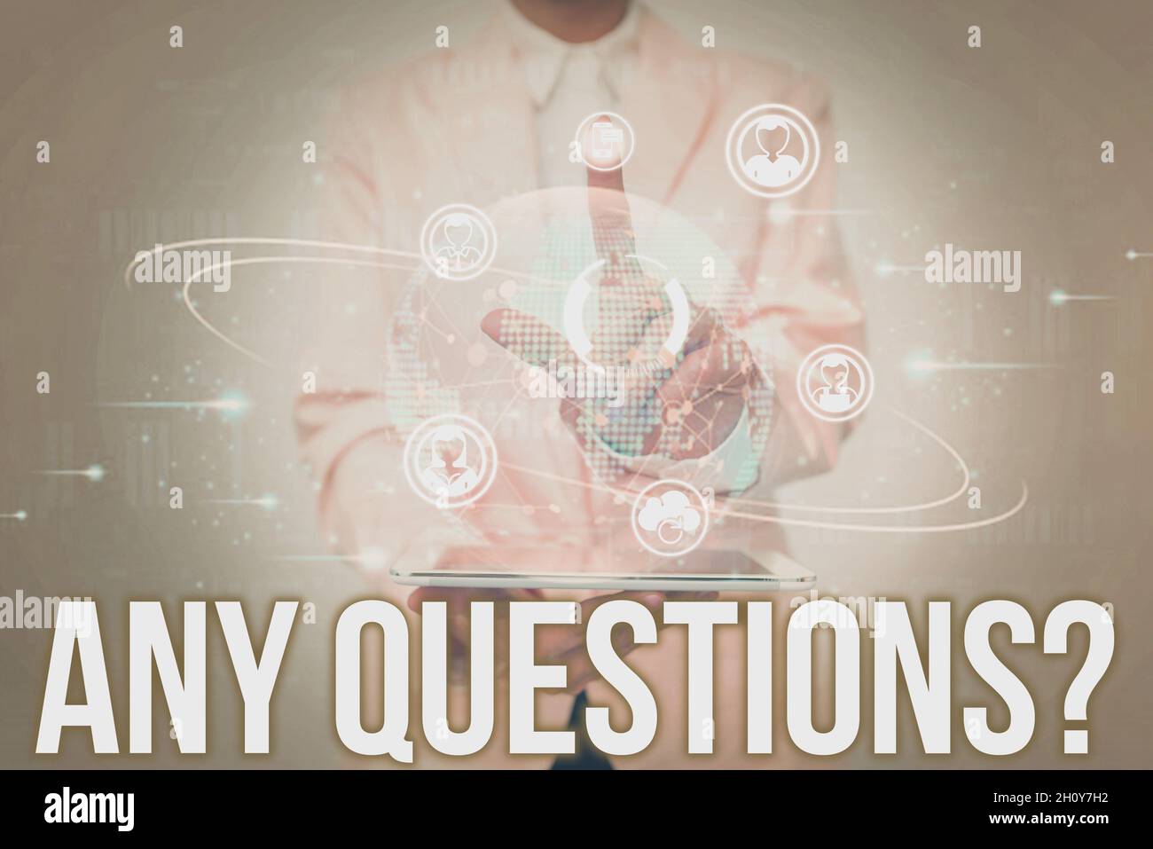 Text showing inspiration Any Questions Question. Business overview you ...