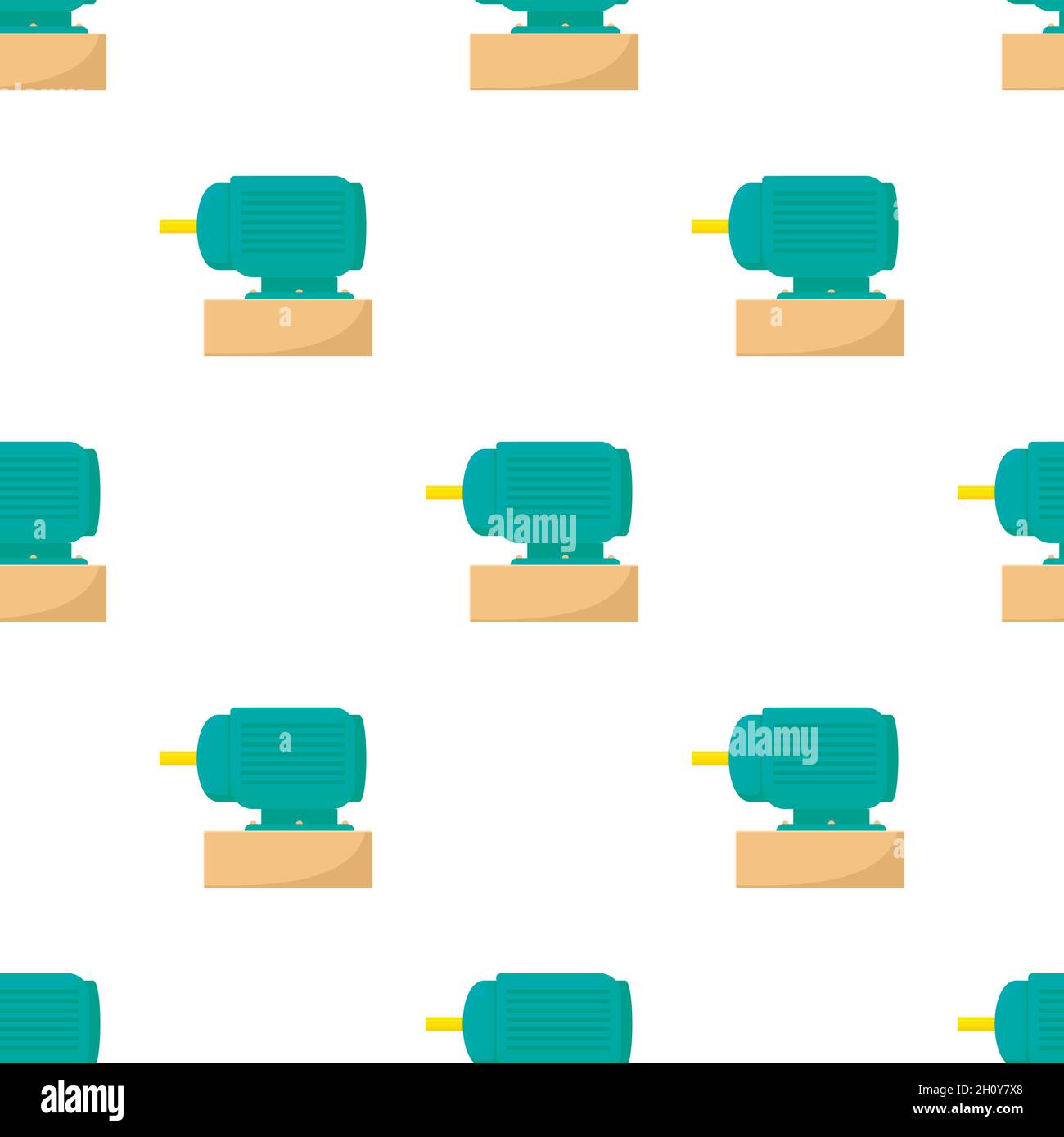 Electric motor pattern seamless background texture repeat wallpaper geometric vector Stock Vector