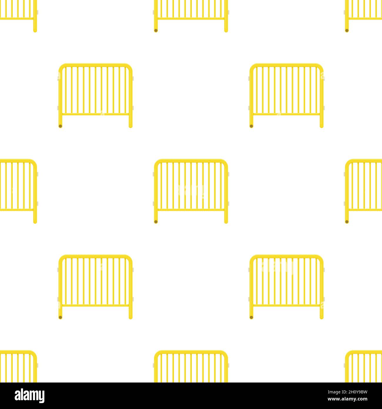 Sectional fence pattern seamless background texture repeat wallpaper geometric vector Stock Vector