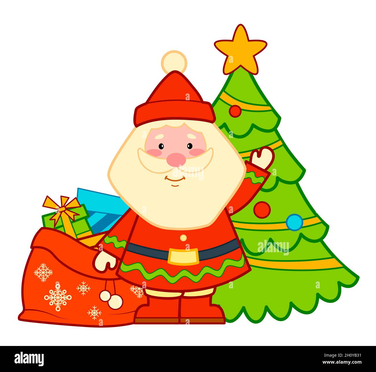 Christmas cartoons clip art . Gift clipart illustration Stock Photo - Alamy