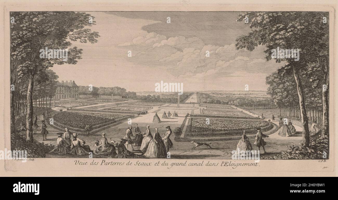 Flower Gardens of Seaux, 1736. Jacques Rigaud (French, 1681-1754 ...