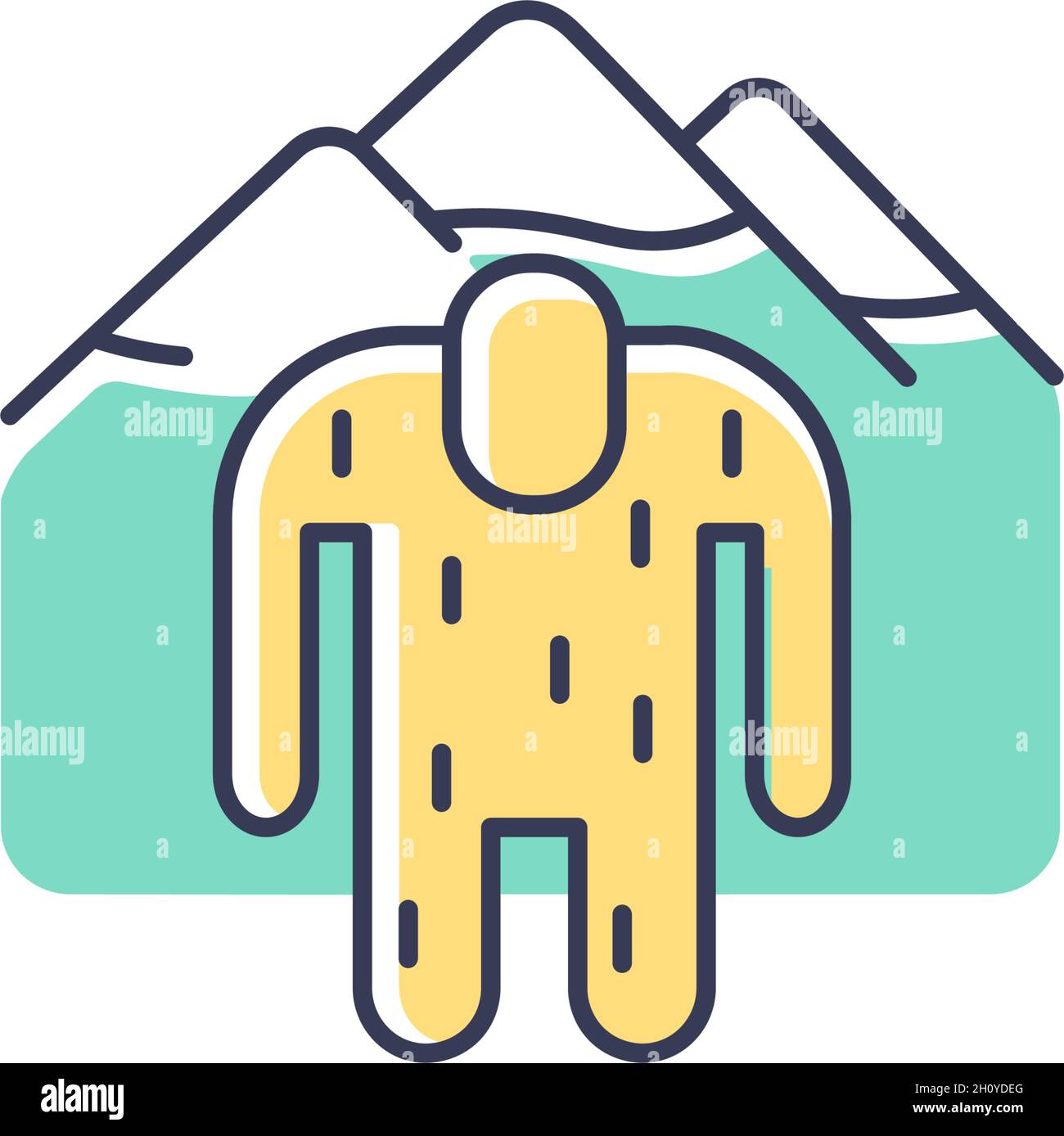 Yeti RGB color icon Stock Vector