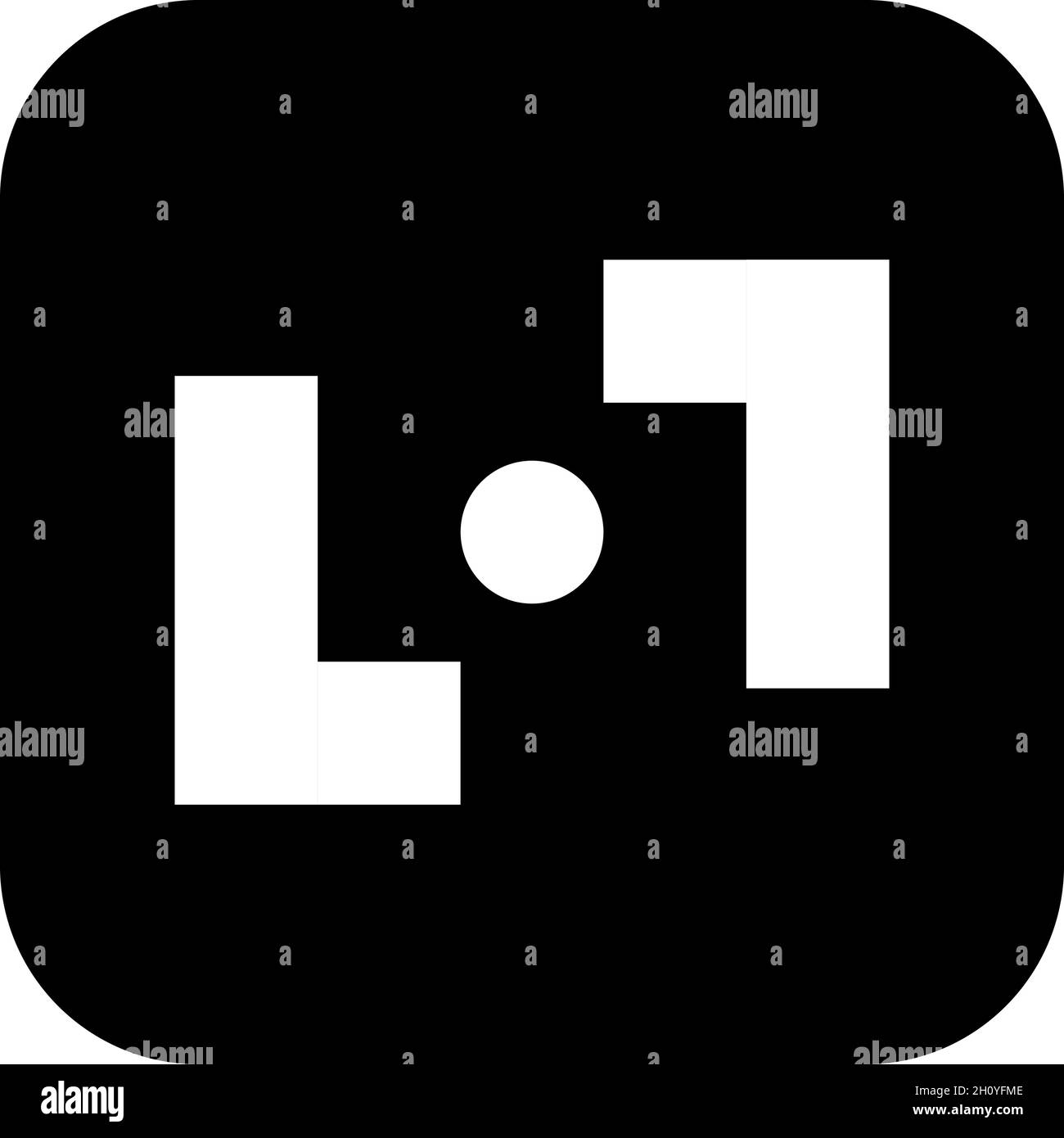 Abstract geometric icon with cross-hair like element for concentration ...