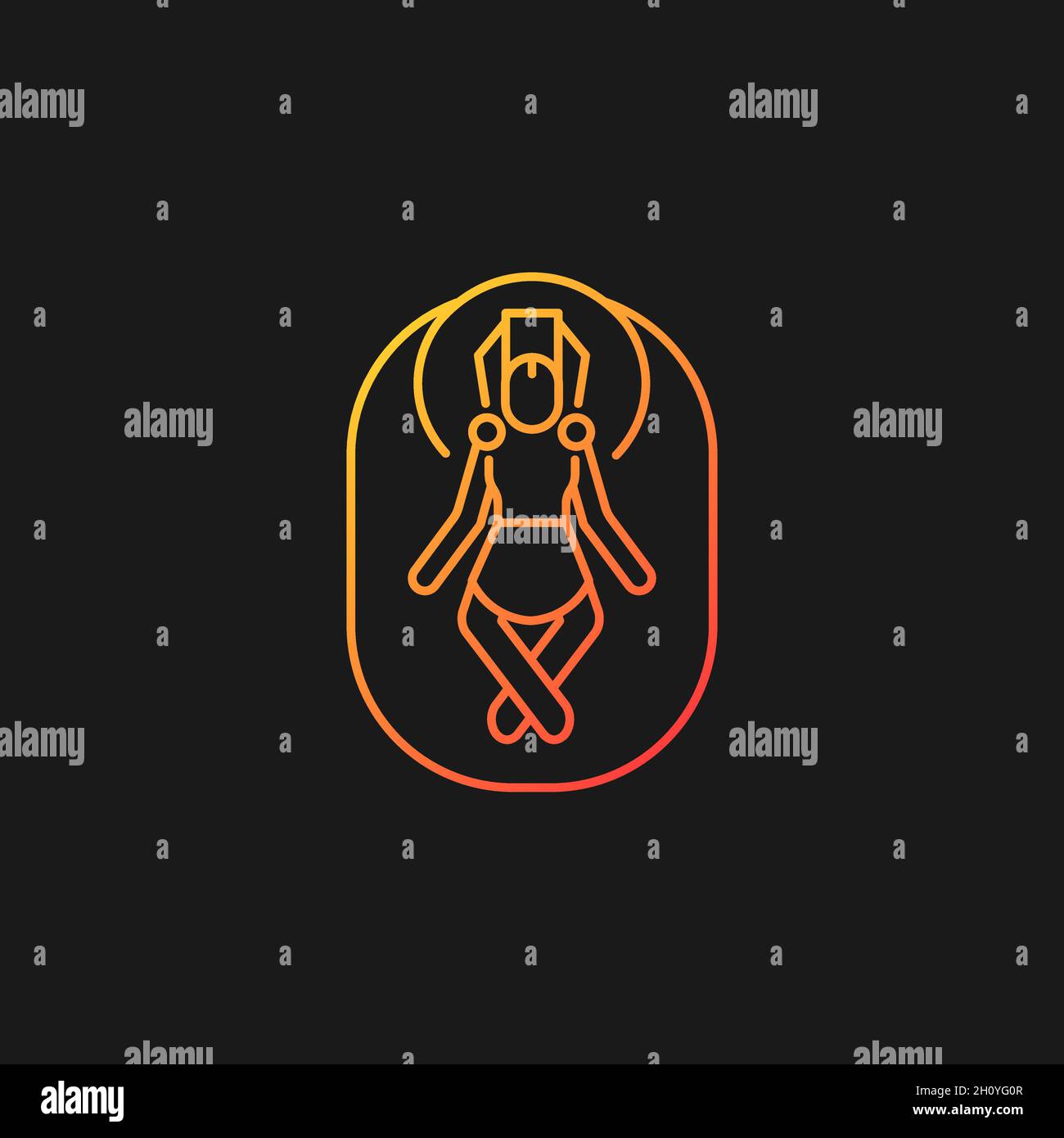 Budhanilkantha temple gradient vector icon for dark theme Stock Vector ...