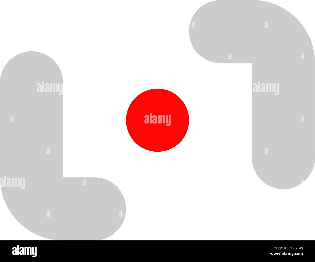 Abstract geometric icon with cross-hair like element for concentration ...