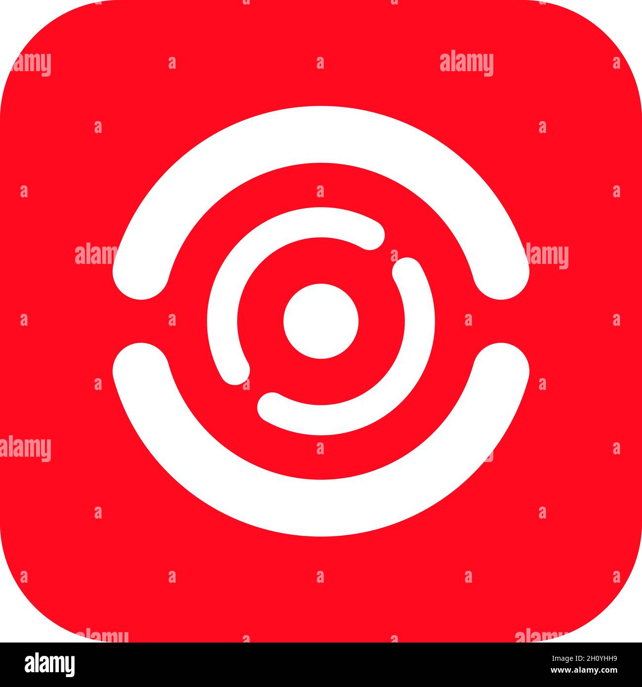 Abstract geometric icon with cross-hair like element for concentration ...