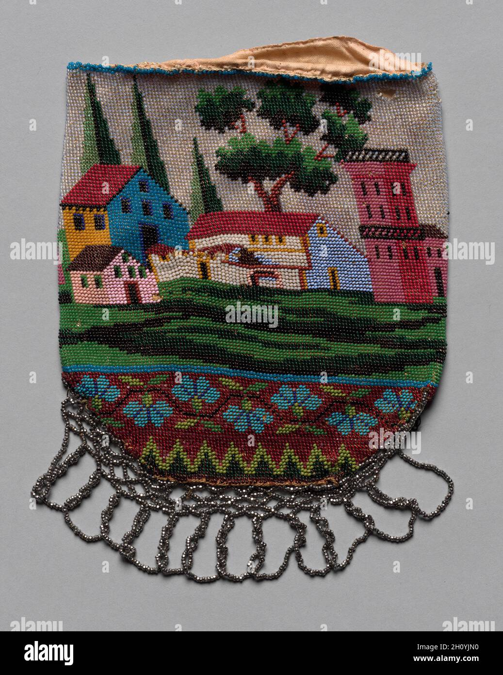 Beaded Bag (landscape scene), 19th century. America, 19th century ...