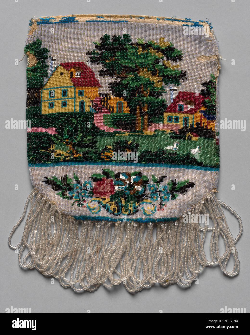 Beaded Bag (landscape scene), 19th century. America, 19th century ...