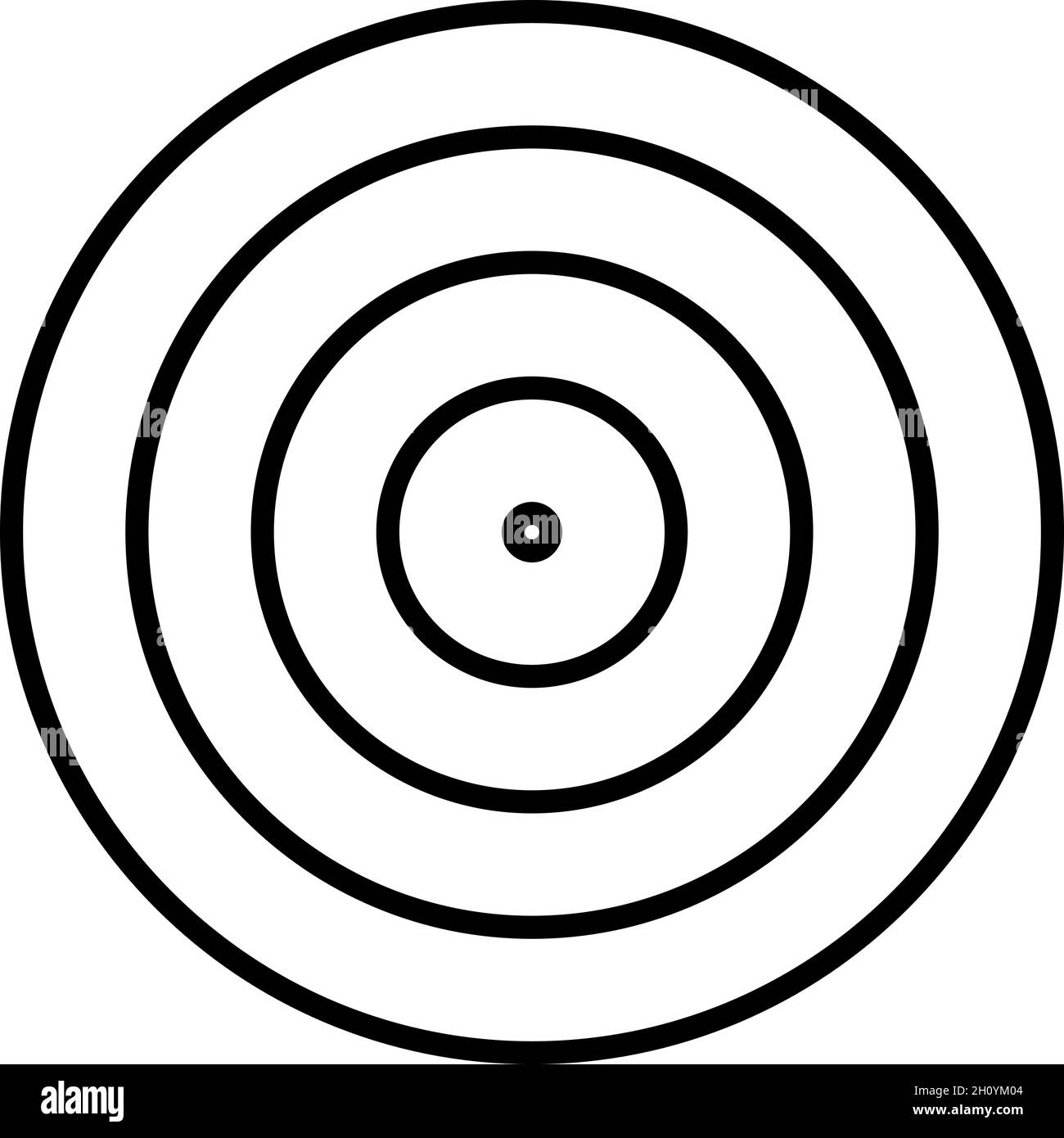 Concentric circles. Radiating, radial circles, lines - stock vector ...