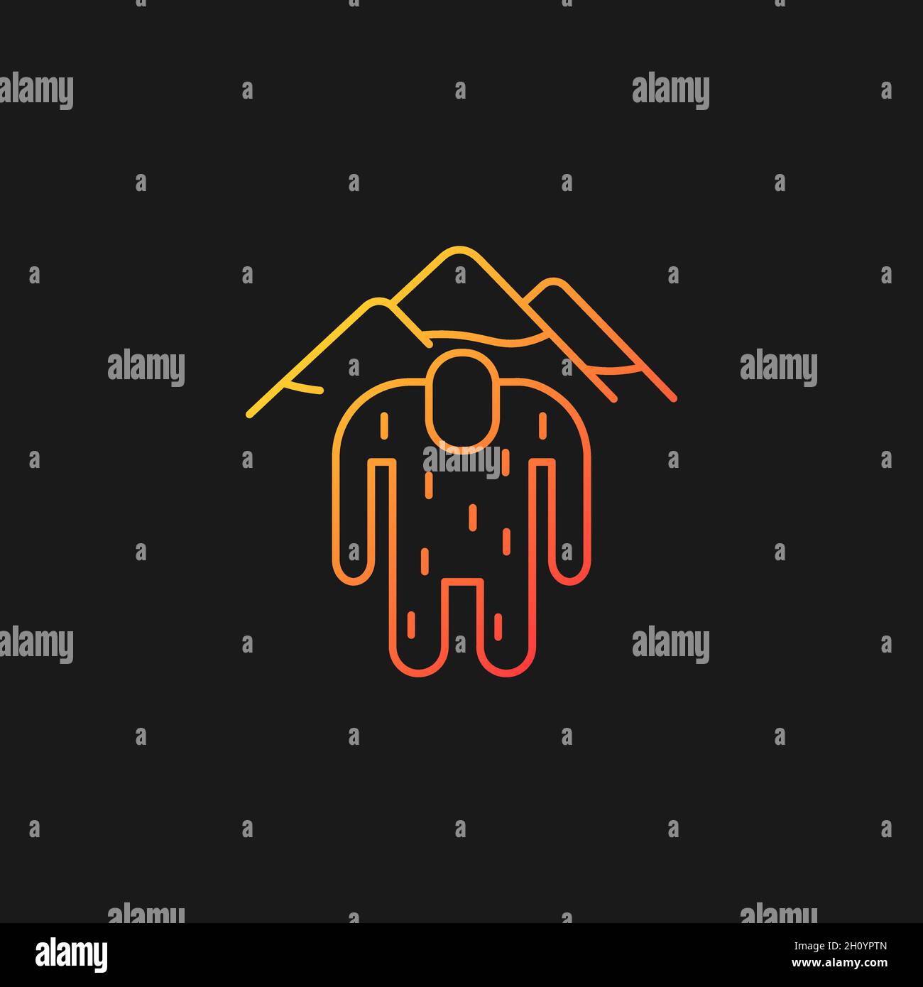 Yeti gradient vector icon for dark theme Stock Vector Image & Art - Alamy