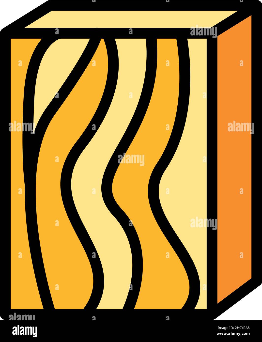Plywood texture icon. Outline plywood texture vector icon color flat