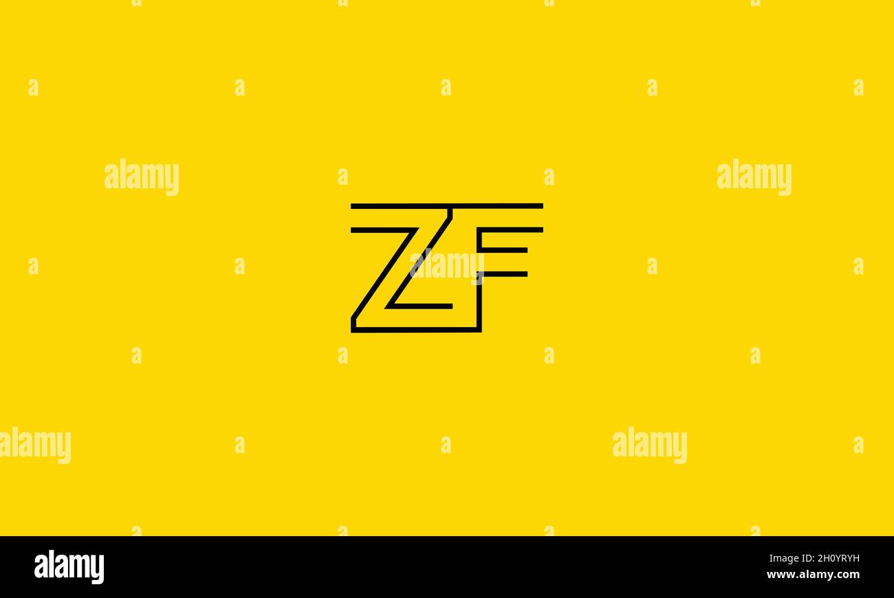 LETTERS ZF LOGO DESIGN WITH NEGATIVE SPACE EFFECT FOR ILLUSTRATION USE ...