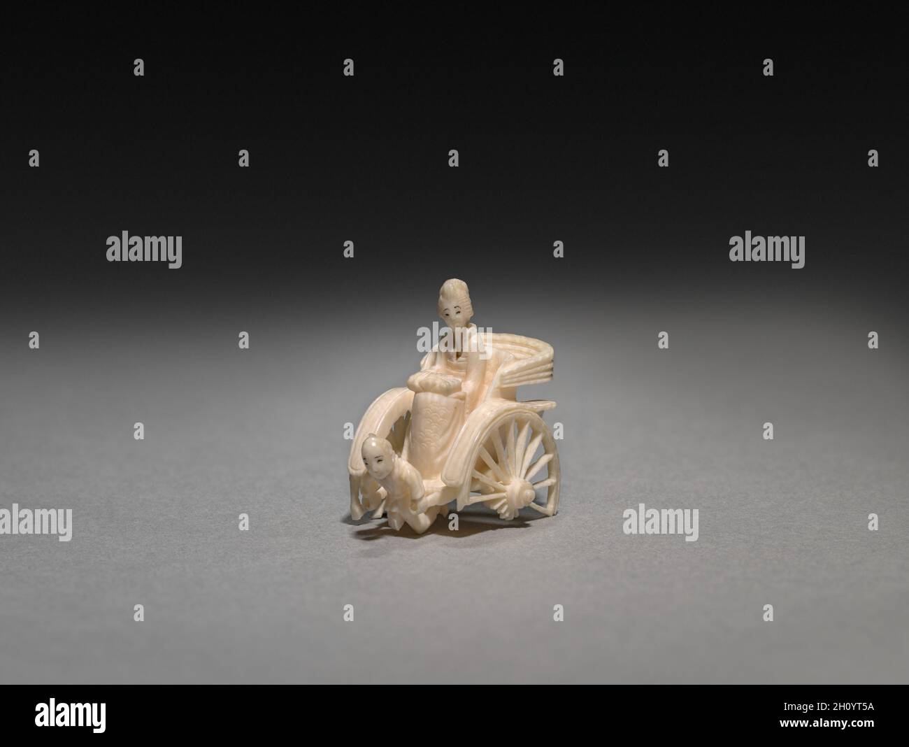 Woman in a Jinrikisha (Rickshaw), early 1900s. Japan, Meiji period ...