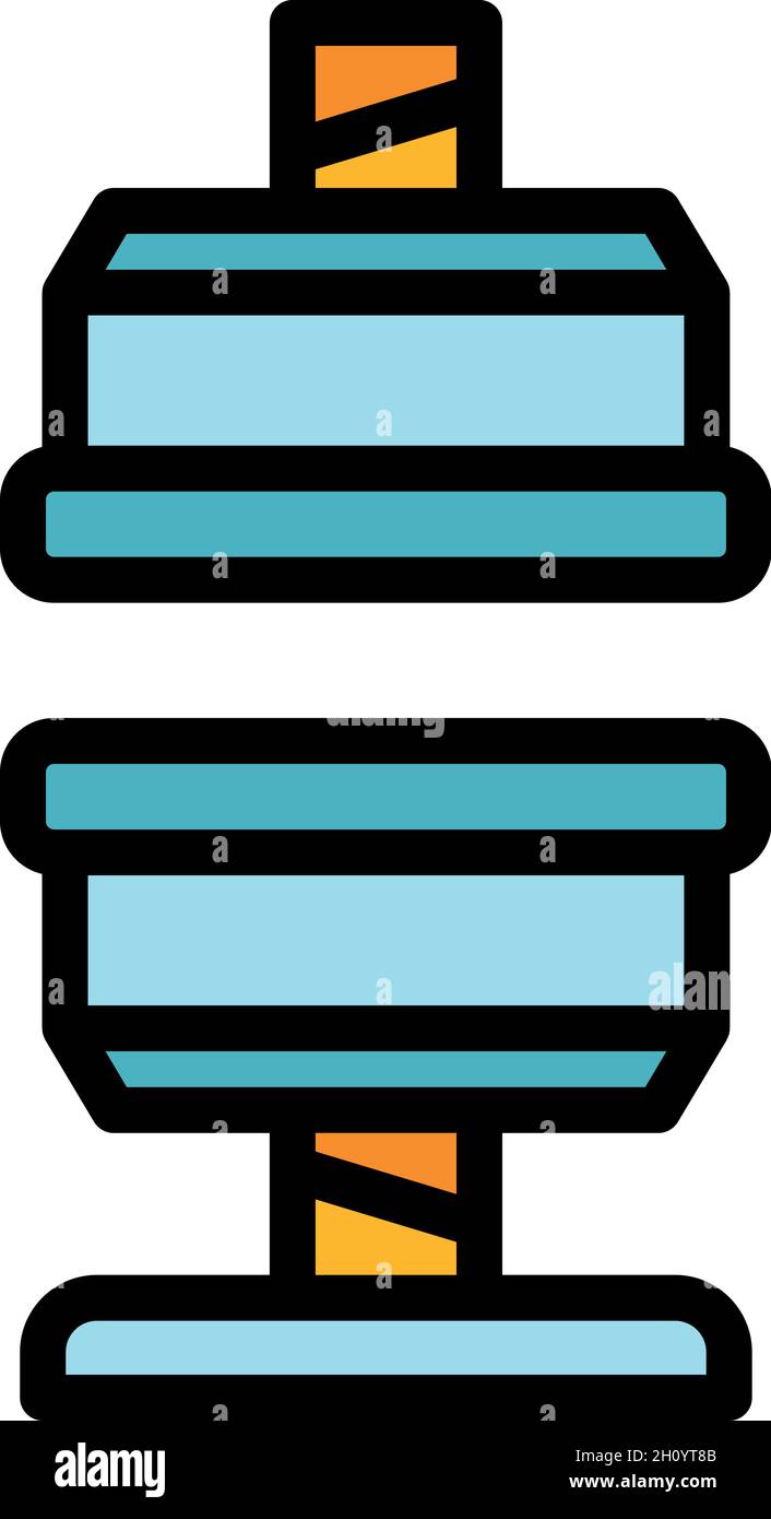 Industrial press machine icon. Outline industrial press machine vector ...