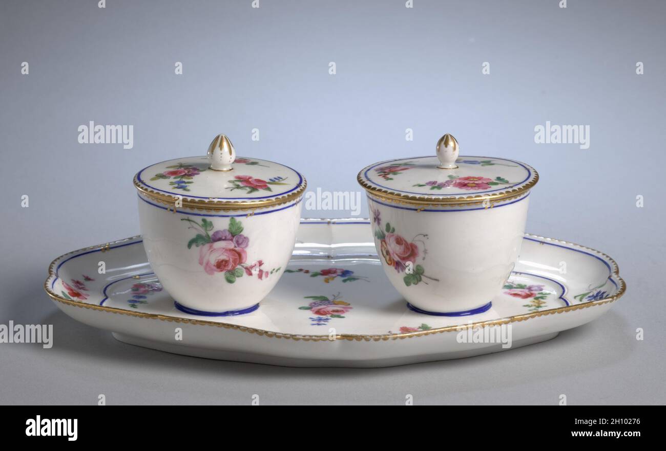 Jam Pots on Stand, c. 1760's. Sèvres Porcelain Factory (French, est