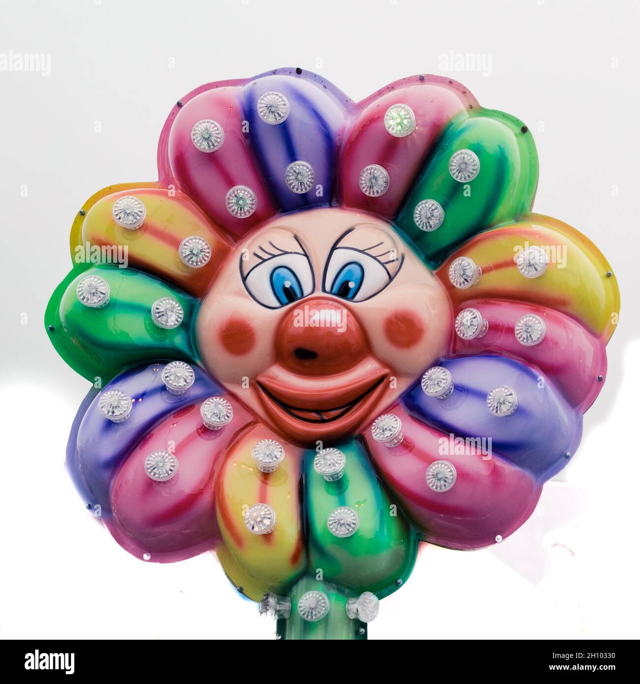 Clown face with petals Stock Photo