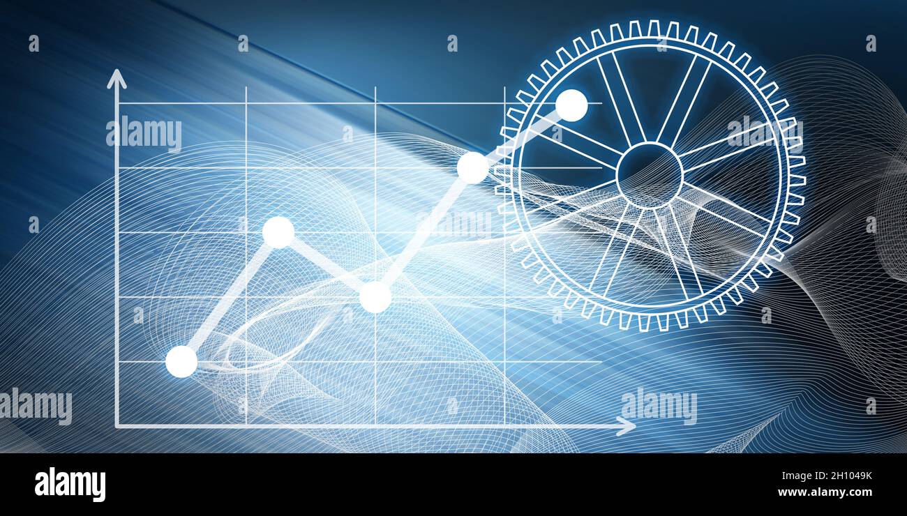 Illustration of a digital business analysis concept Stock Photo - Alamy