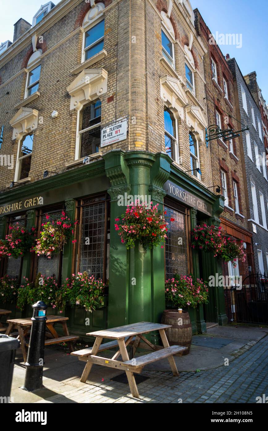 Corner house and pub, Great Titchfield Street, Marylebone, London