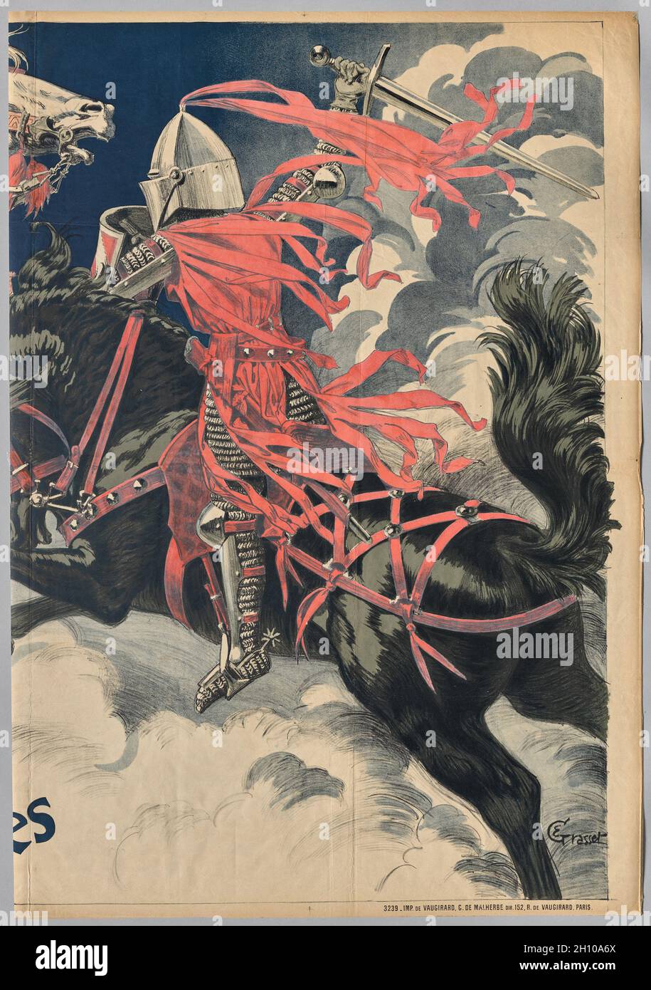 Andalusia at the Time of the Moors (right side), c. 1900. Eugène Grasset  (French, 1841-1917). Color lithograph; sheet: 125.2 x 84.4 cm (49 5/16 x 33  1/4 in.); image: 124.7 x 84.7 cm (49 1/8 x 33 3/8 in Stock Photo - Alamy