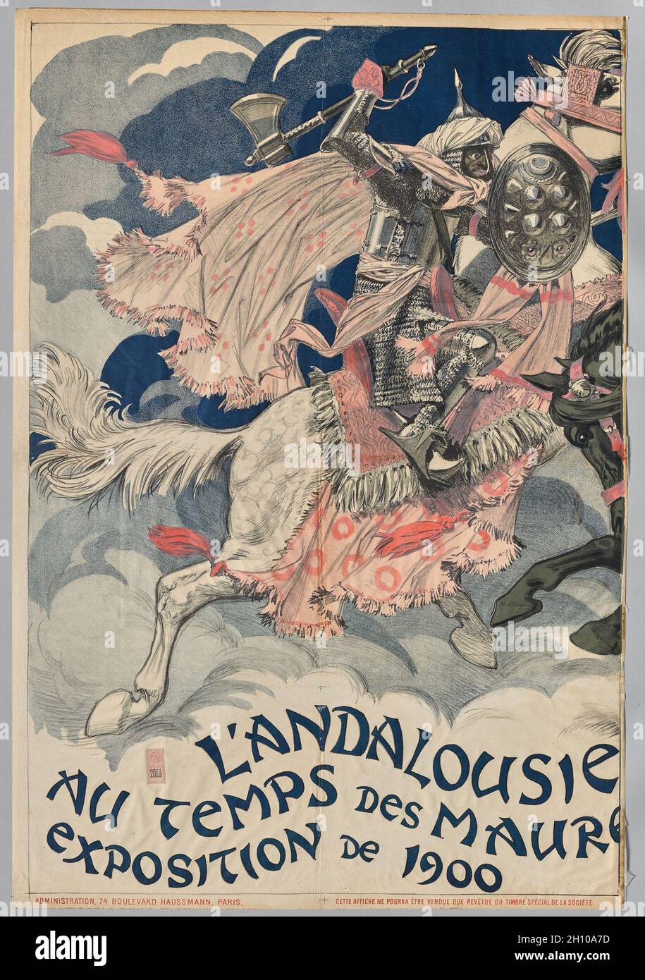 Andalusia at the Time of the Moors (left side), c. 1900. Eugène Grasset  (French, 1841-1917). Color lithograph; sheet: 133.2 x 88 cm (52 7/16 x 34  5/8 in.); image: 124.7 x 84.7 cm (49 1/8 x 33 3/8 in Stock Photo - Alamy