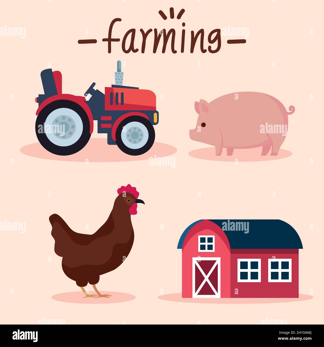 four farming agriculture icons Stock Vector Image & Art - Alamy